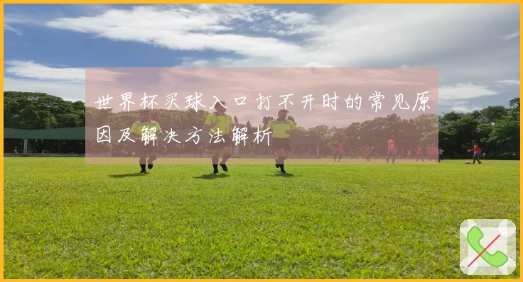 世界杯买球入口打不开时的常见原因及解决方法解析